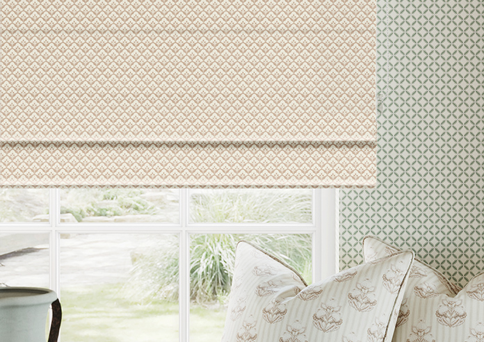 Trellis Prints, Scallop and Bud Manson - Twist&Fit Roman Blind - Image 5
